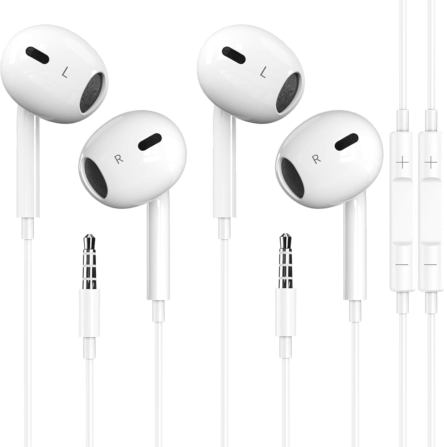 2 Pack Wired iPhone Earbuds\/Wired Headphones with 3.5mm Jack Earphones | [MFi Certified] with Mic Volume Control Compatible for iPhone,iPad,iPod,Computer,MP3\/4,Android Most 3.5mm Audio Devices